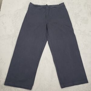 Madewell Emmitt Wide Leg Crop Blue Casual Dress Pant Stretch High Women 36 (33)